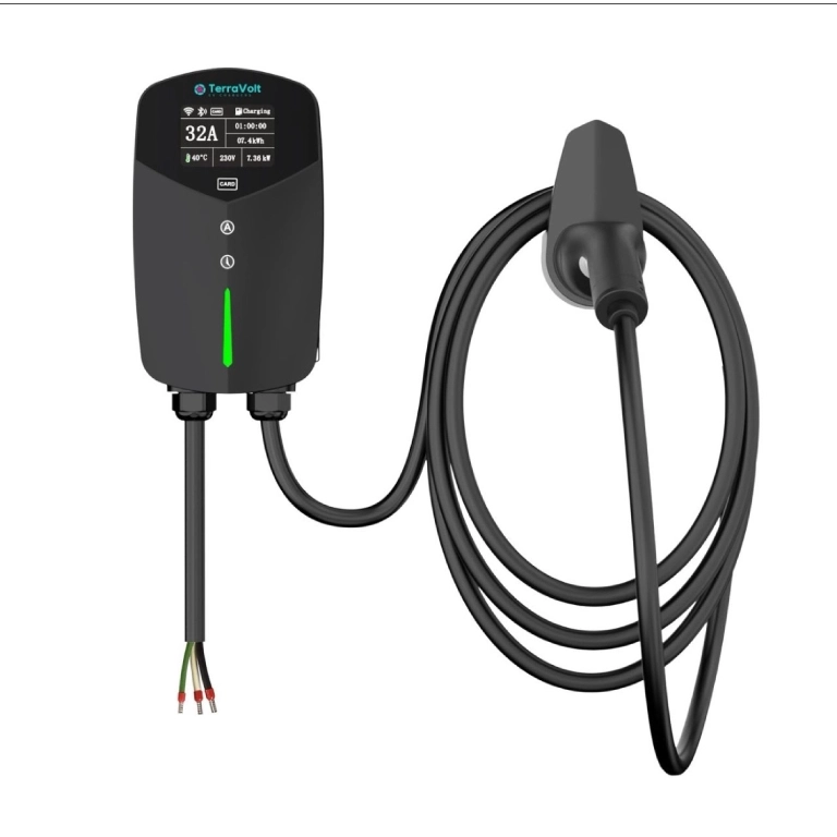 Wall mountain 7 kW,7.6 meter cable with mobile app